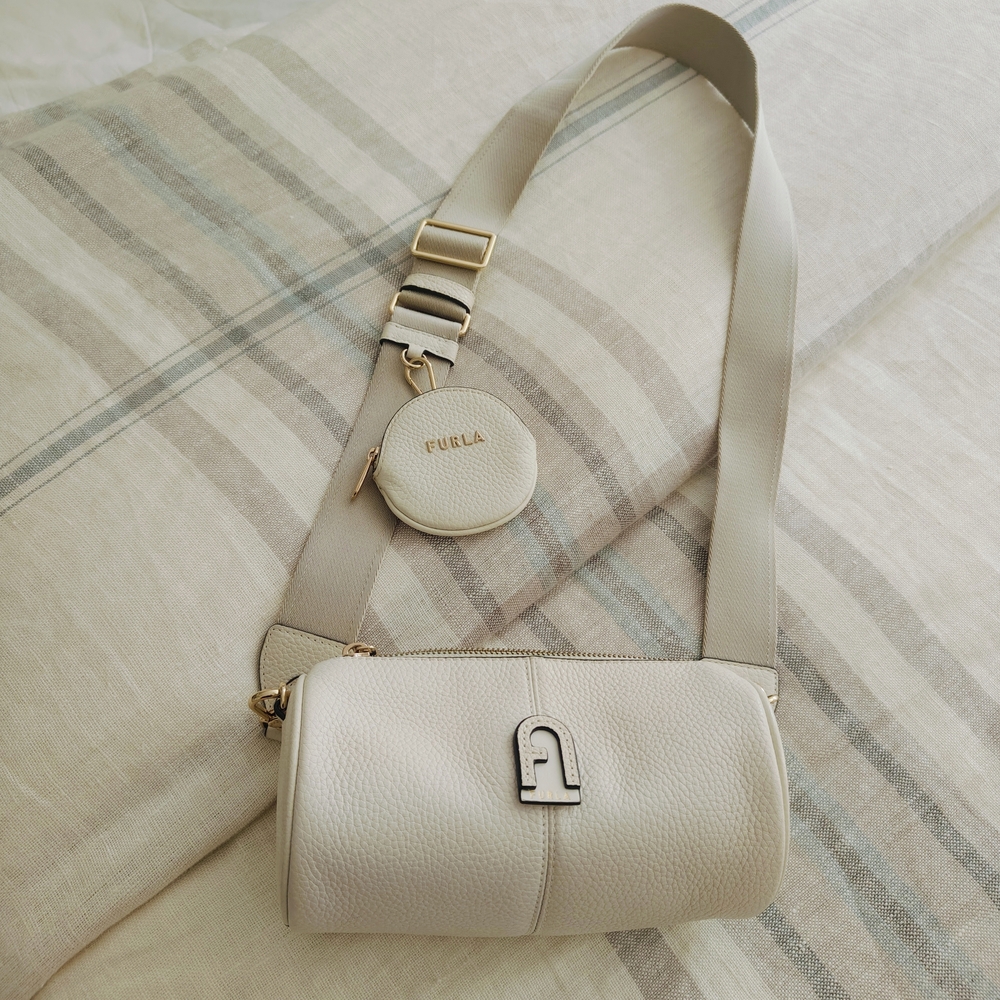 Furla Off White Dafne Mini Crossbody Bag